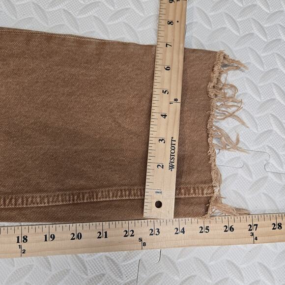 Re/Done Jeans Womens 26 70's Ultra High Rise Stovepipe Washed Terracotta Brown - Picture 13 of 13